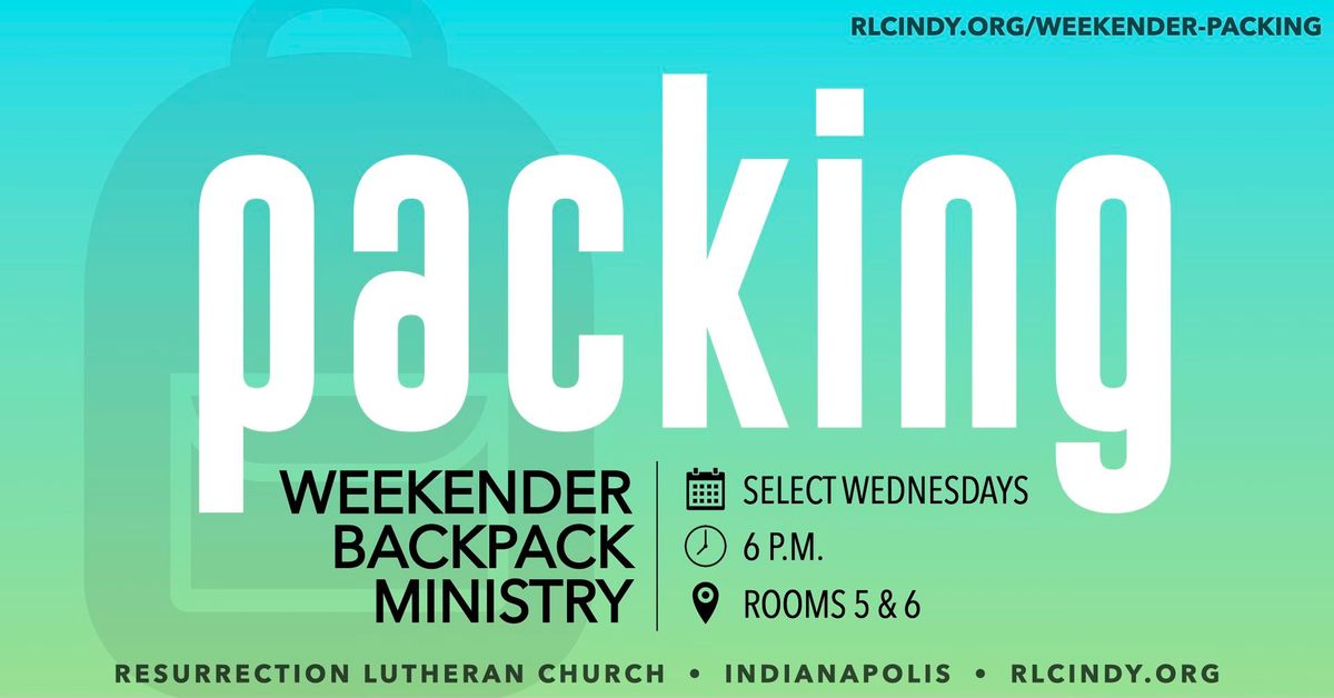 Weekender Backpack Ministry Packing Events