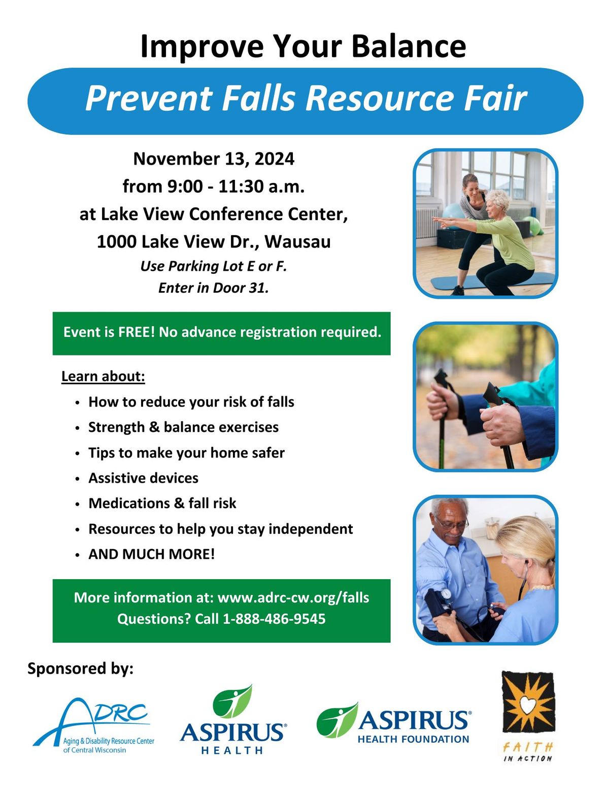 Improve Your Balance: Prevent Falls Resource Fair