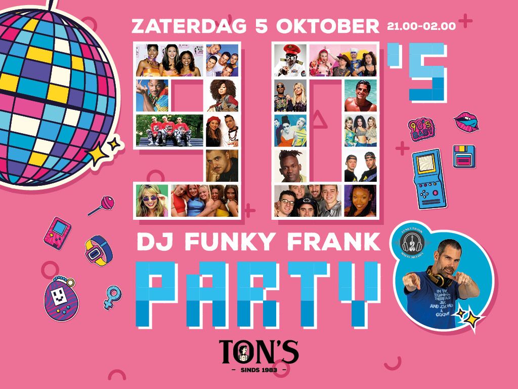 90s party met dj Funky Frank