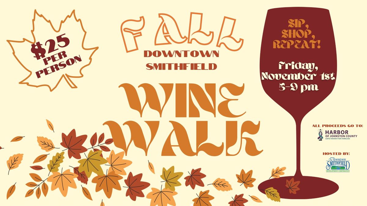 Fall Wine Walk in Downtown Smithfield