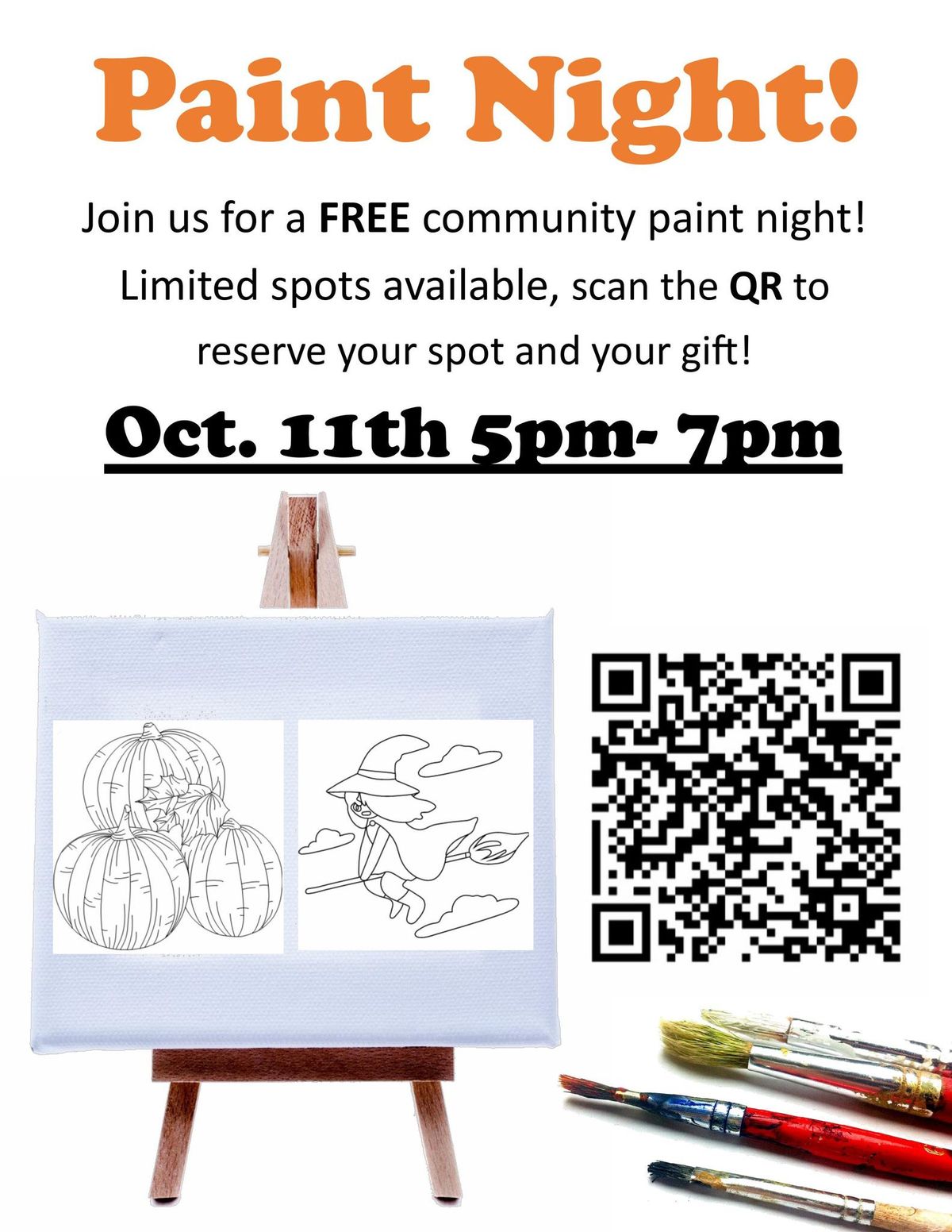 Free Spooky Paint Night!