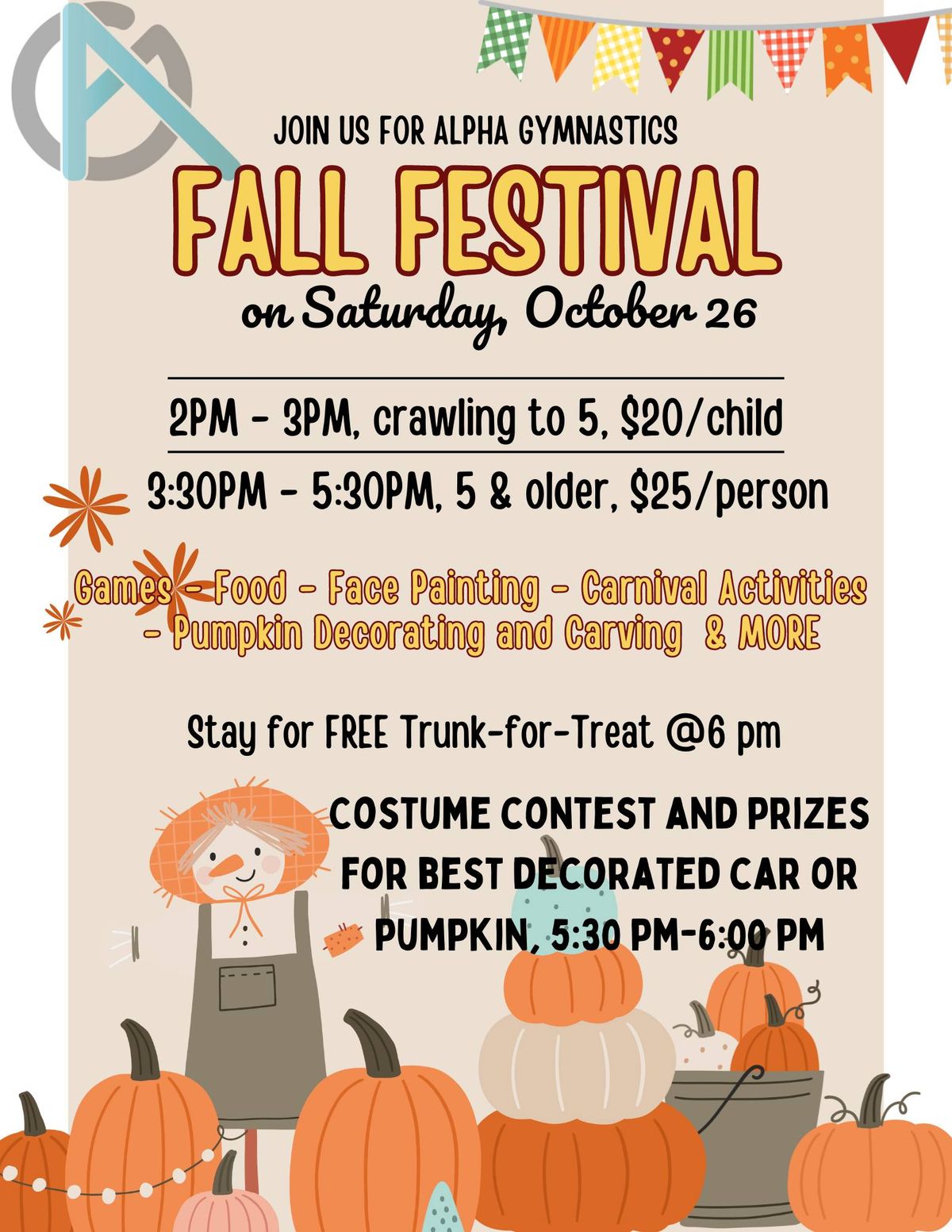 Fall Festival at Alpha Gymnastics