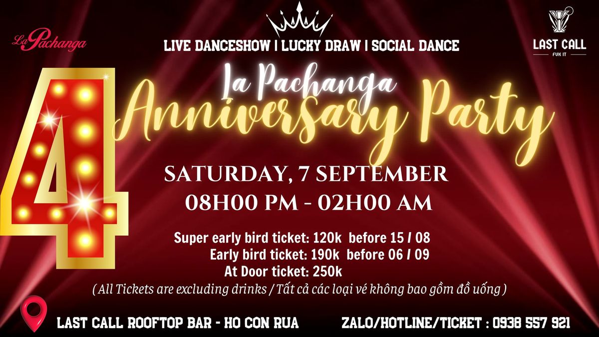 La Pachanga 4th Anniversary 7 Sep 2024