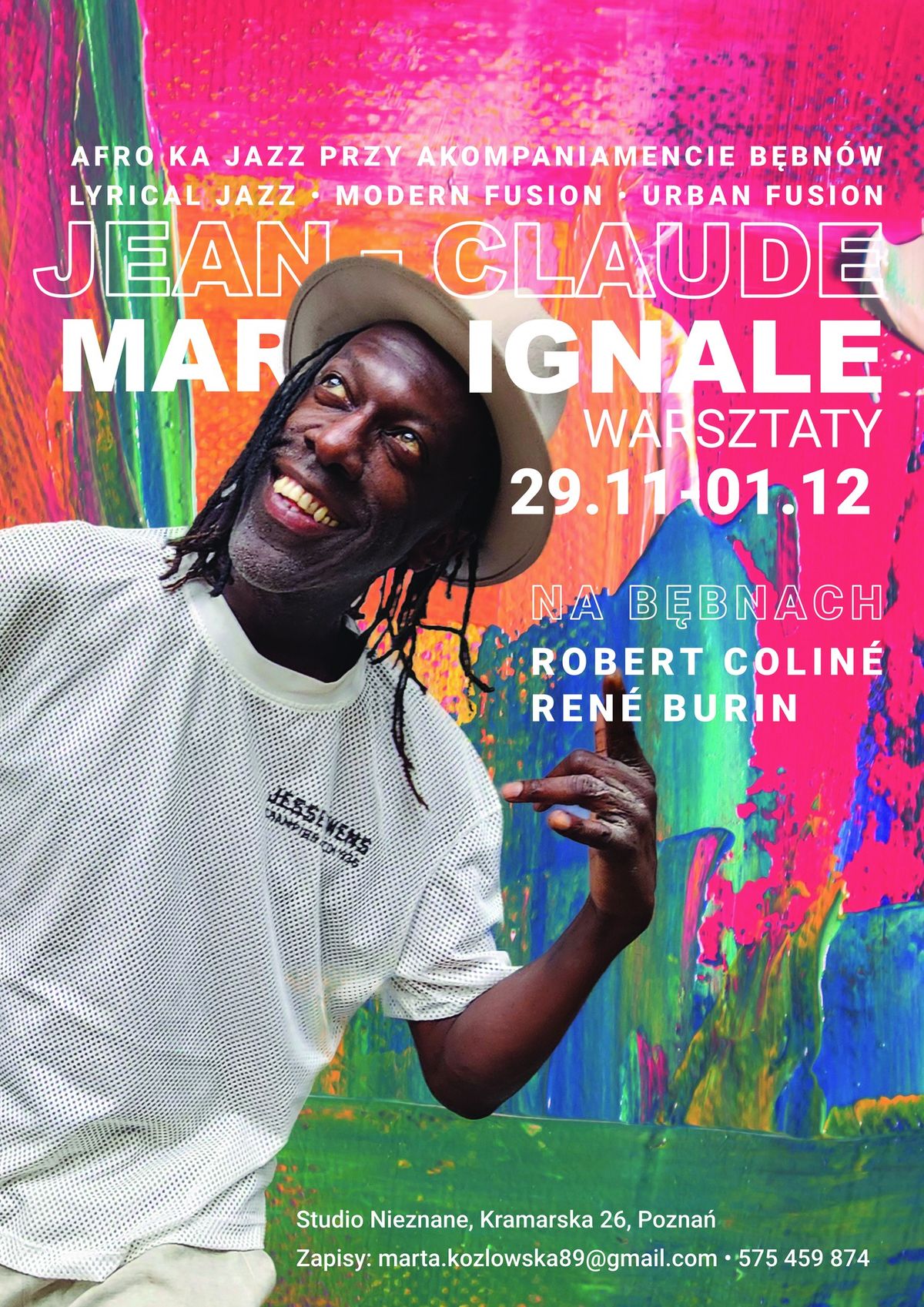 JEAN-CLAUDE MARIGNALE | WARSZTATY 29.11-01.12: AfroKaJazz, Lyrical Jazz, Modern Fusion, Urban Fusion