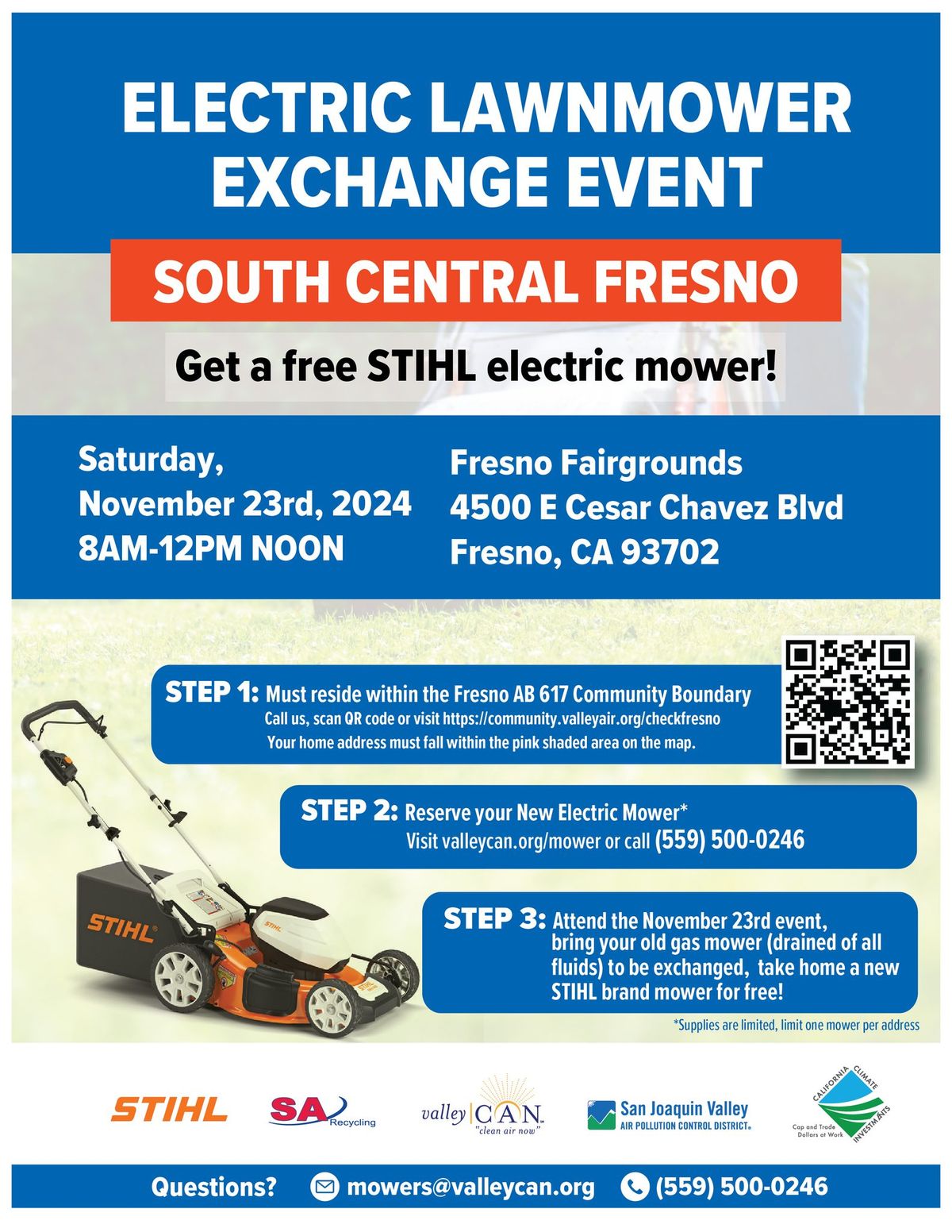 Lawnmower Exchange Event - SC FRESNO!