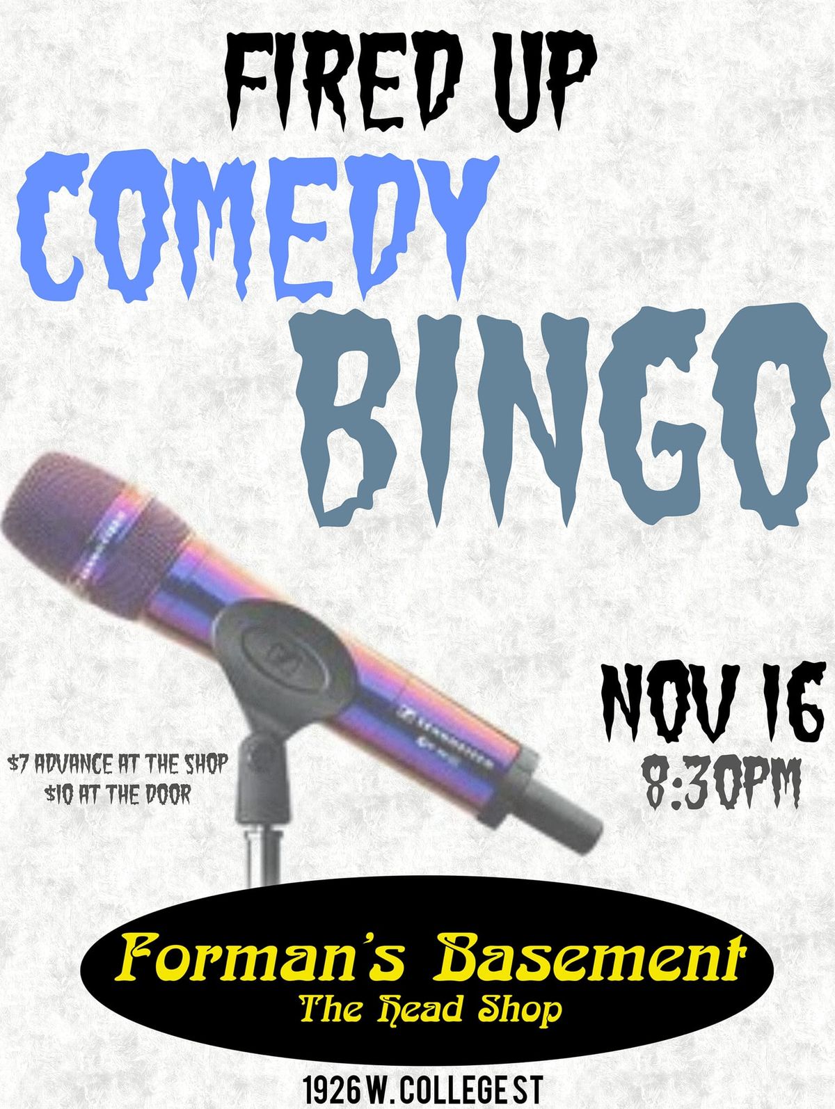 Fired Up Comedy Bingo Show