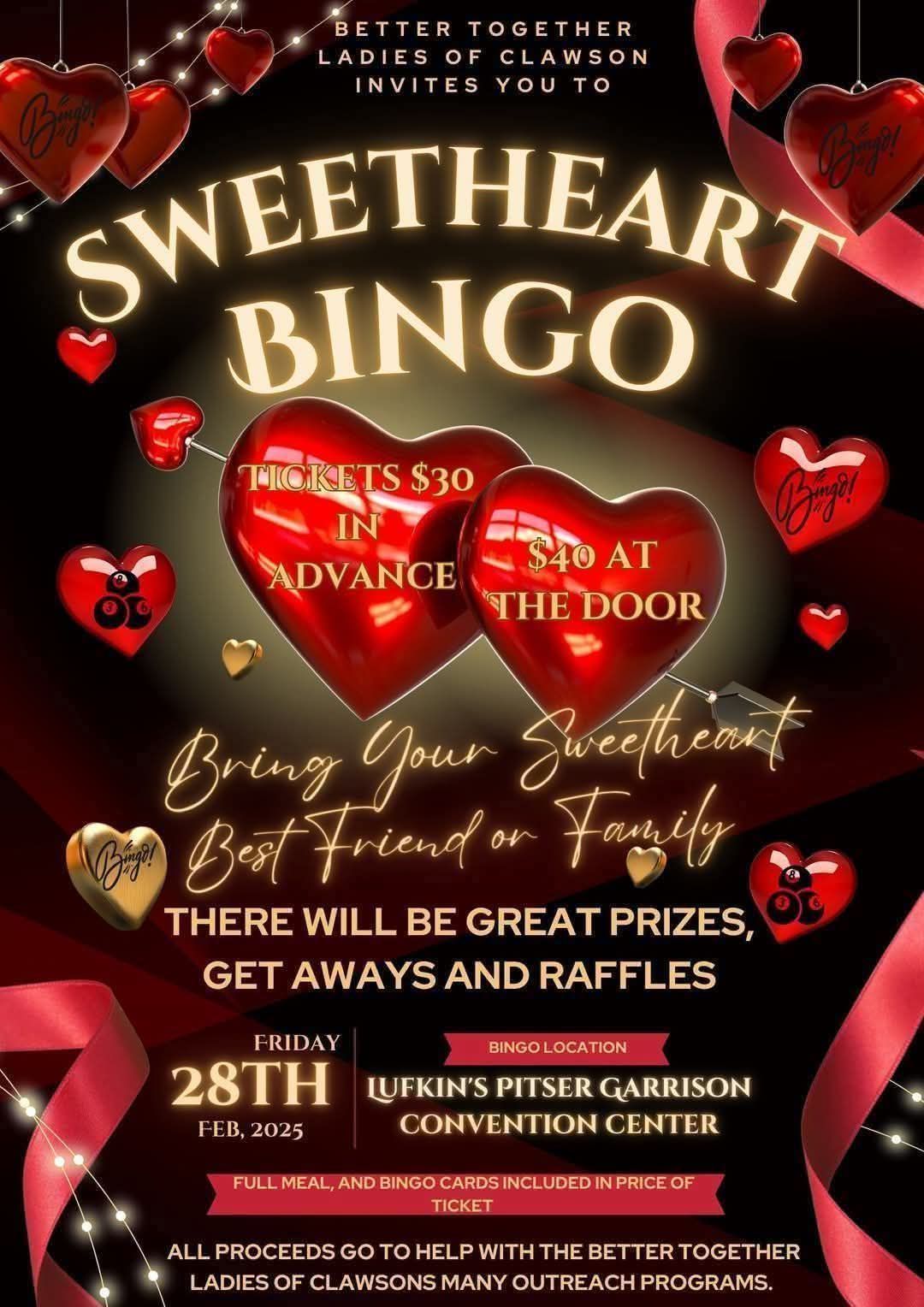 \u2764\ufe0fSweetheart Bingo\u2764\ufe0f night!!\u203c\ufe0f\n