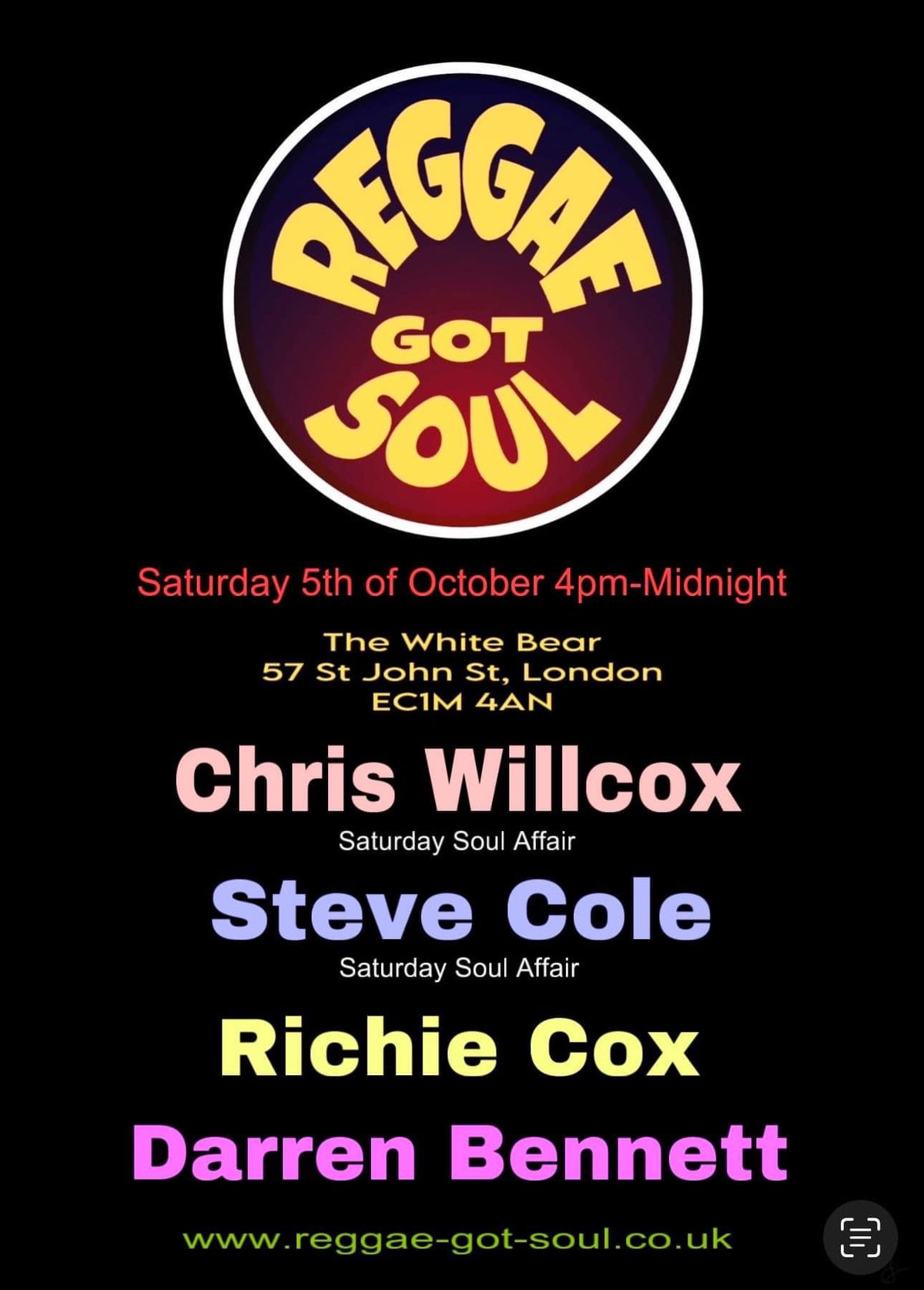 Reggae Got Soul @ The White Bear Farringdon