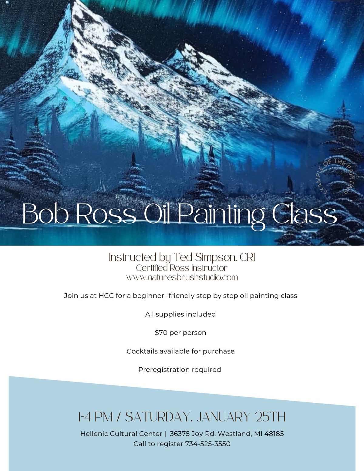 Bob Ross Oil Painting Class (for beginners) 