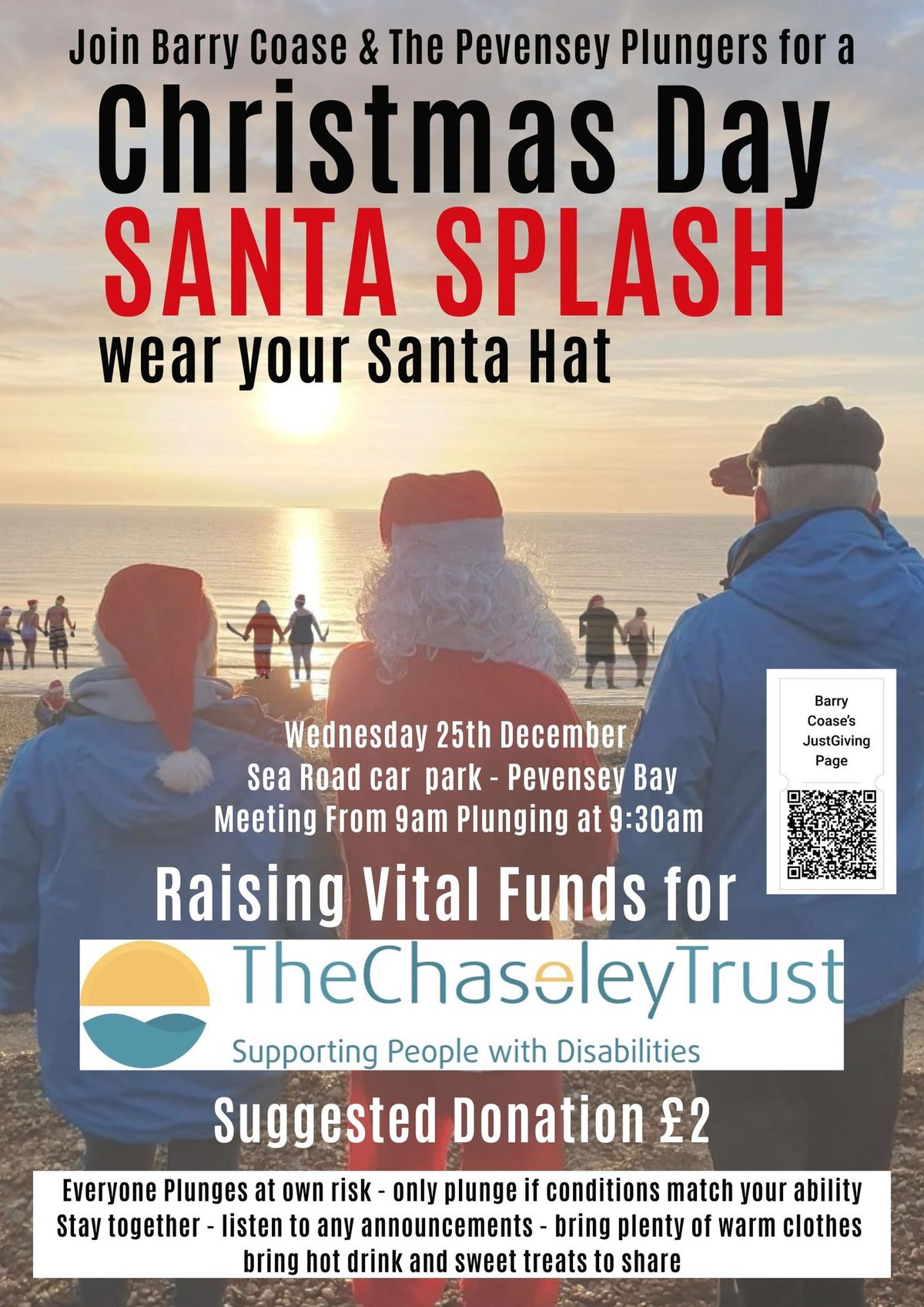 Christmas Day Santa Splash - raising funds for The Chaseley Trust