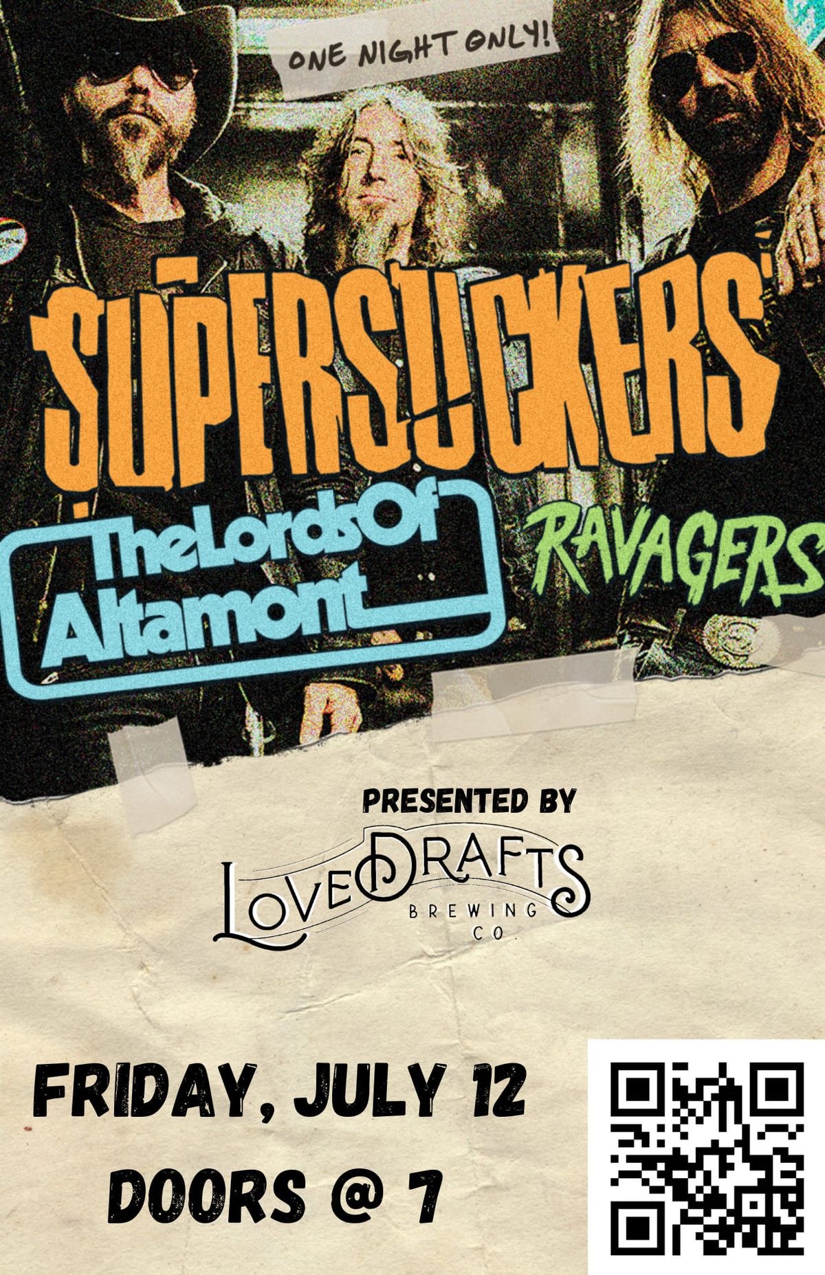 Supersuckers with The Lords of Altamont & Ravagers