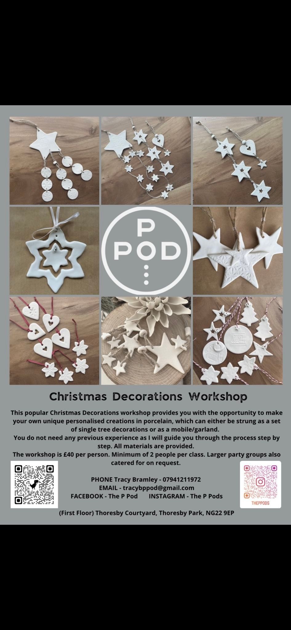 Porcelain Christmas Decorations Workshop