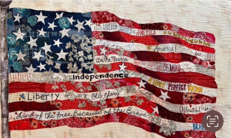 American Flag Collage Class with Angela Dare