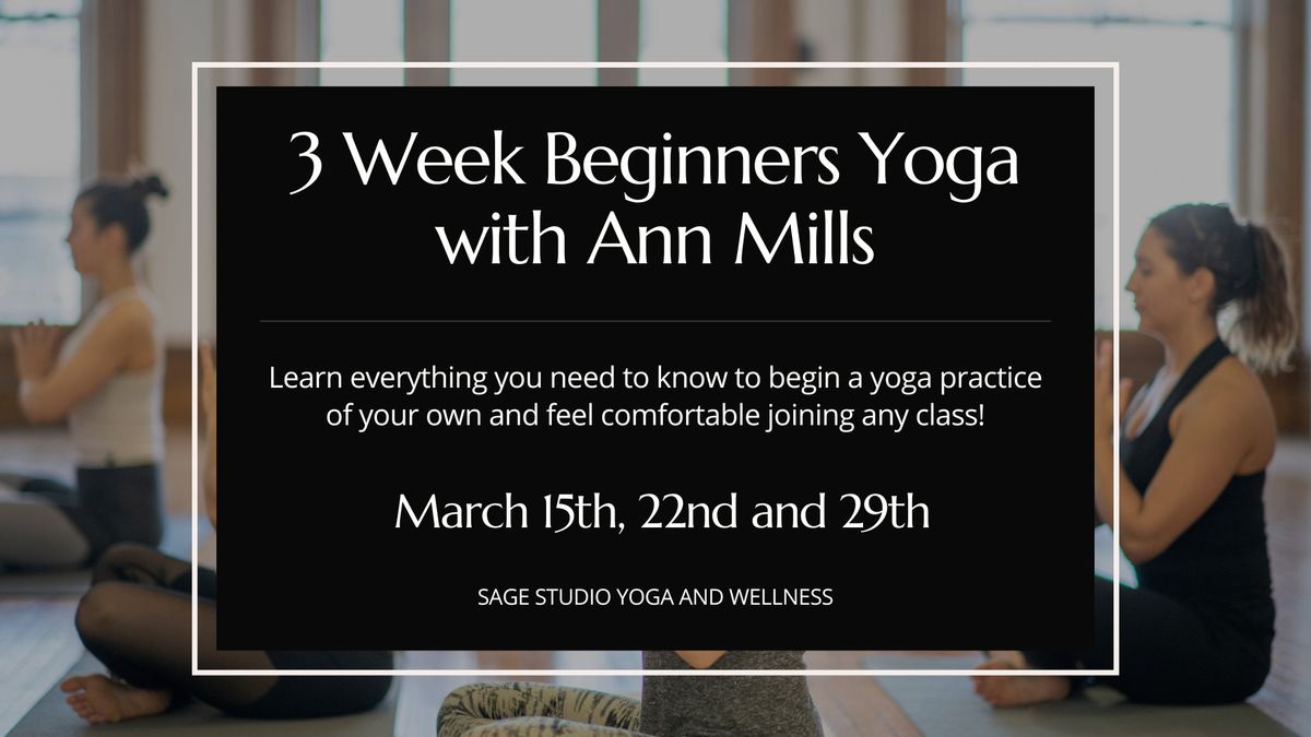 3 Week Beginners Yoga with Ann Mills