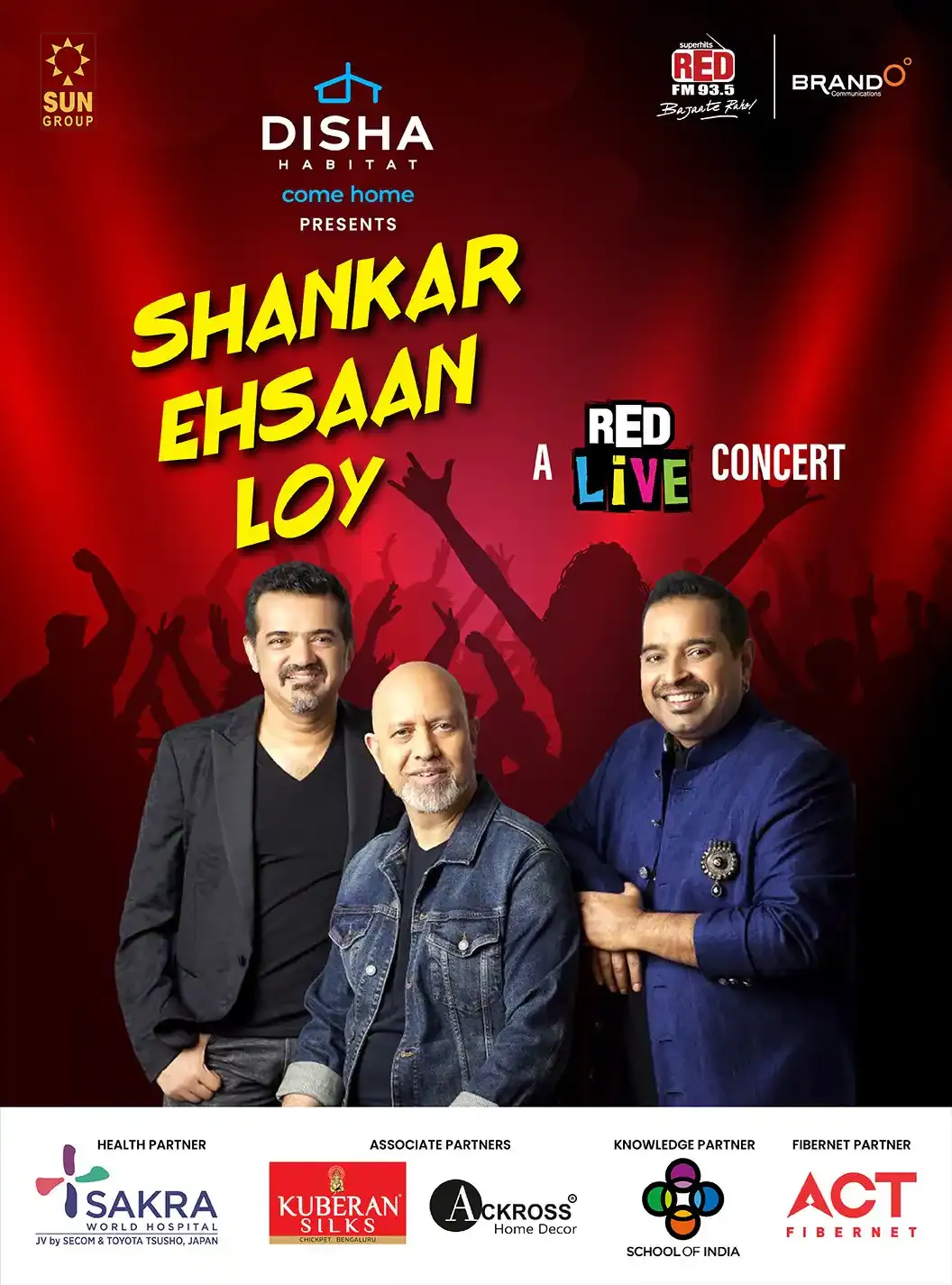 Shankar Ehsaan Loy Live Music event Tickets Bengaluru -