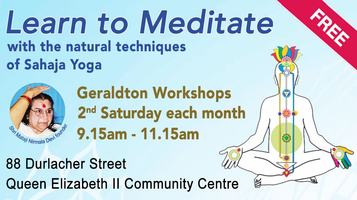 Free Meditation Workshops Geraldton \ud83e\uddd8\u200d\u2640\ufe0f\ud83e\uddd8\ud83c\udffe\ud83e\uddd8\ud83c\udfff\u200d\u2642\ufe0f