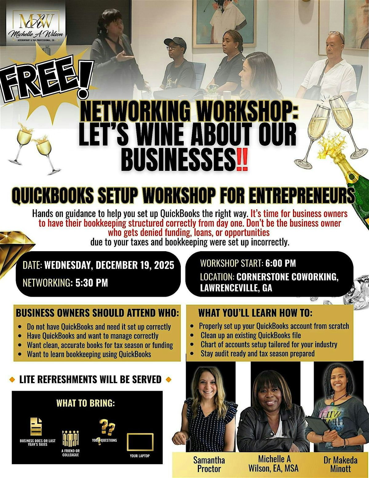 Let\u2019s WINE About Our Businesses - QuickBooks Setup & Networking