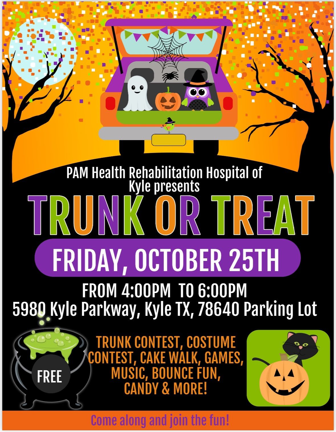 PAM Health Kyle Trunk or Treat - Spook- tacular fun! 