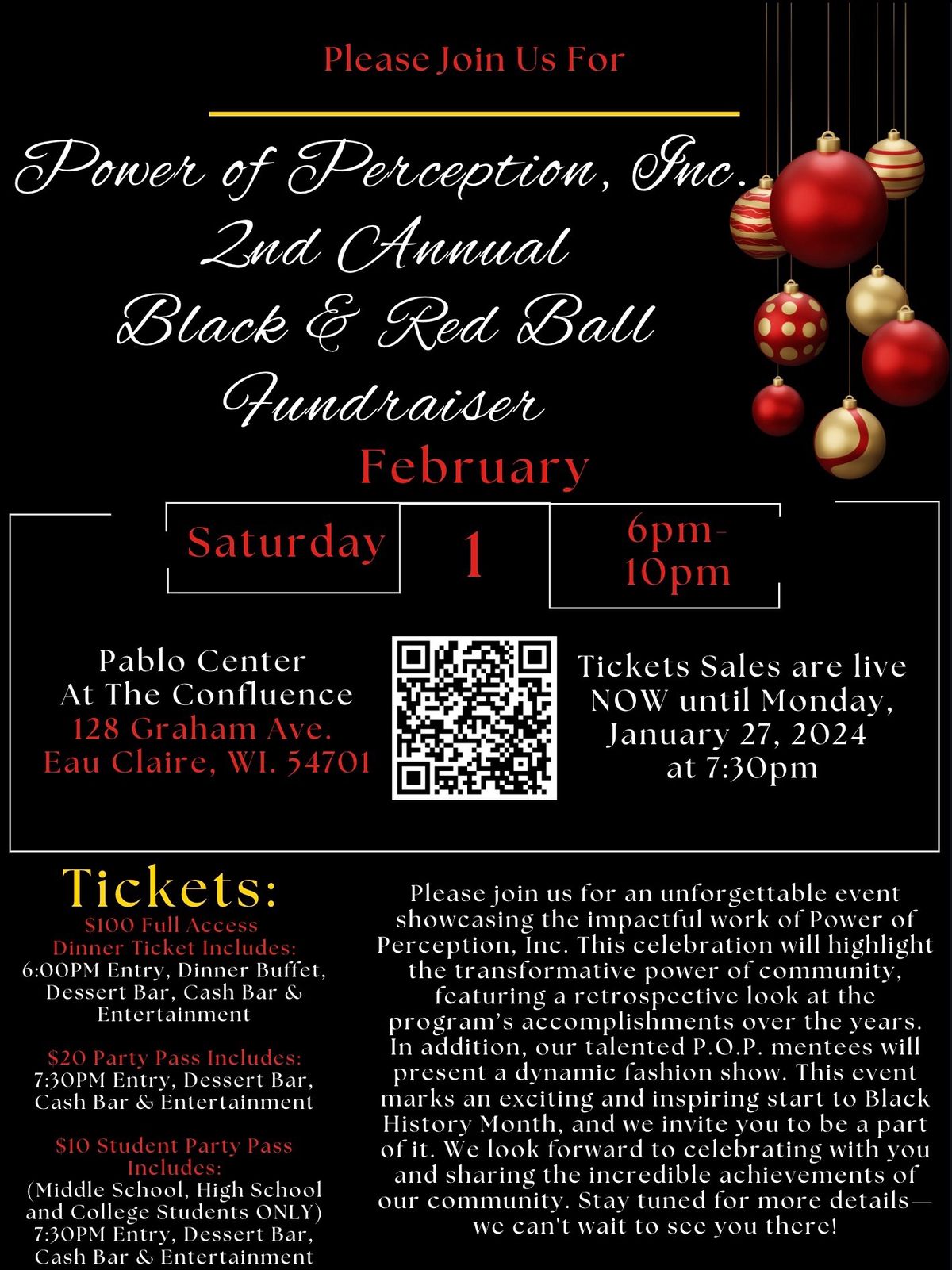 2nd Annual Power of Perception, Inc. Black & Red Ball