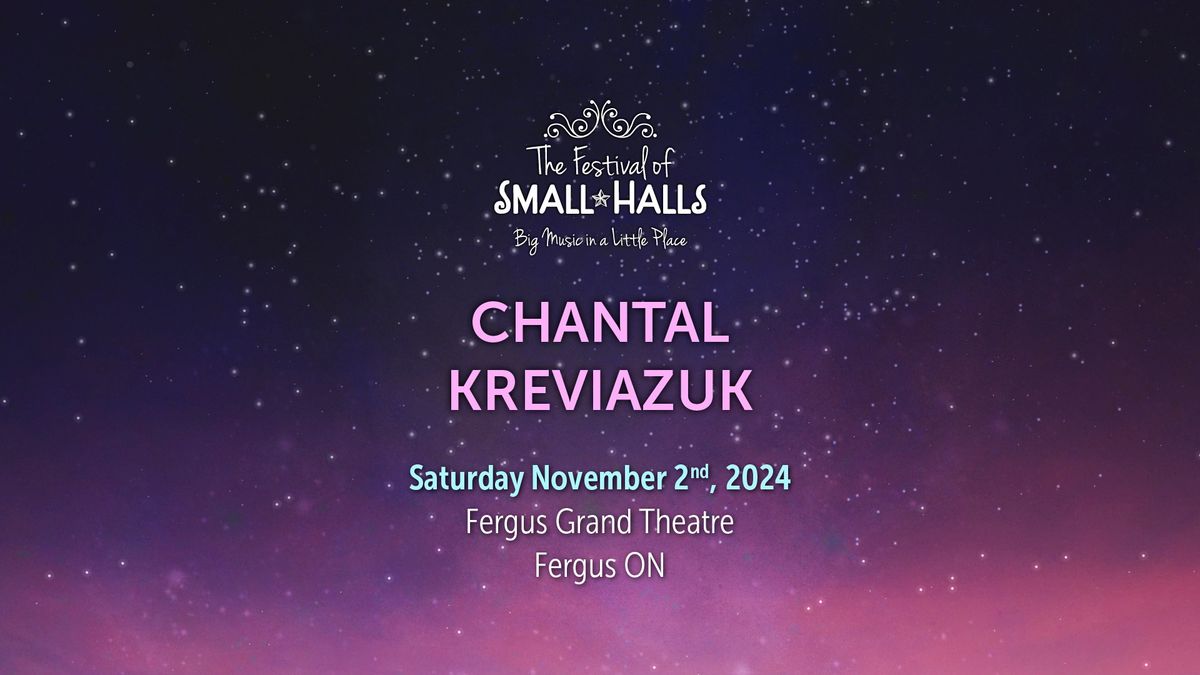 Chantal Kreviazuk @ Fergus Grand Theatre, Fergus, ON