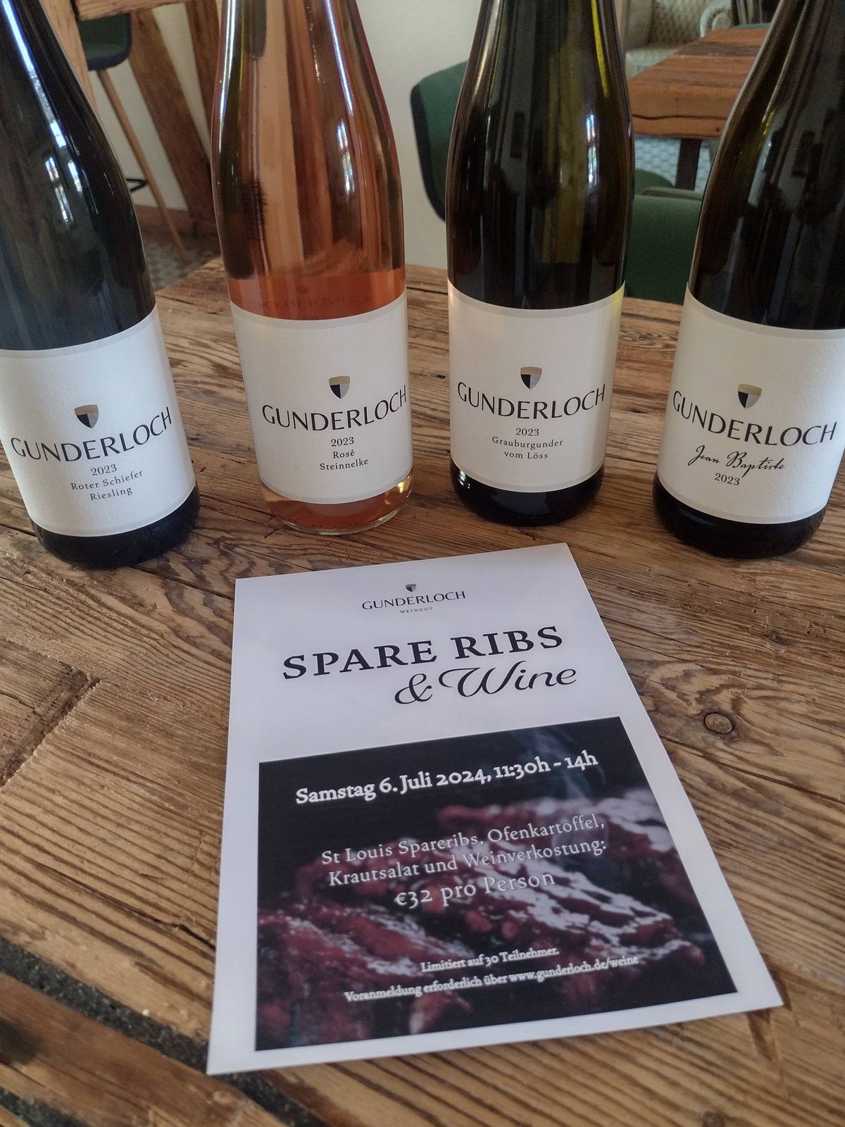 Spare Ribs & Wine - Mittagstisch im Weingut Gunderloch