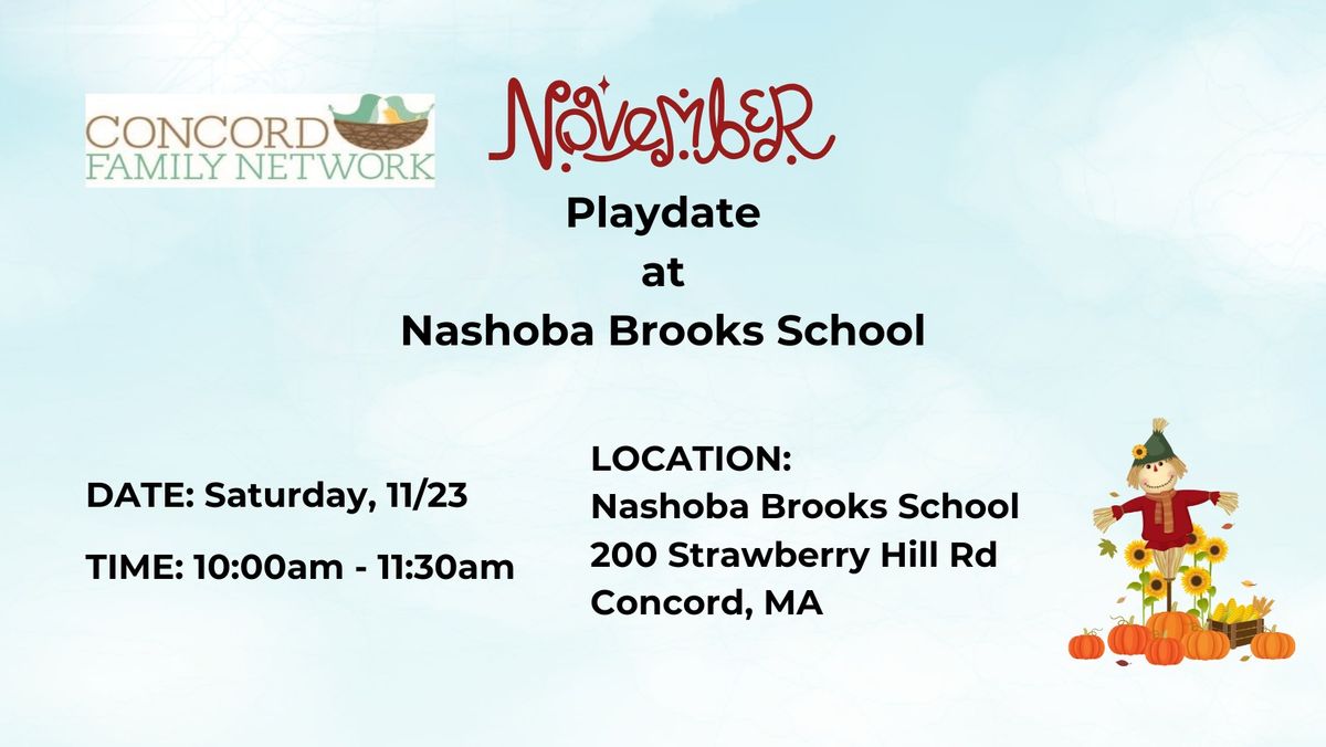 Playdate at Nashoba Brooks School