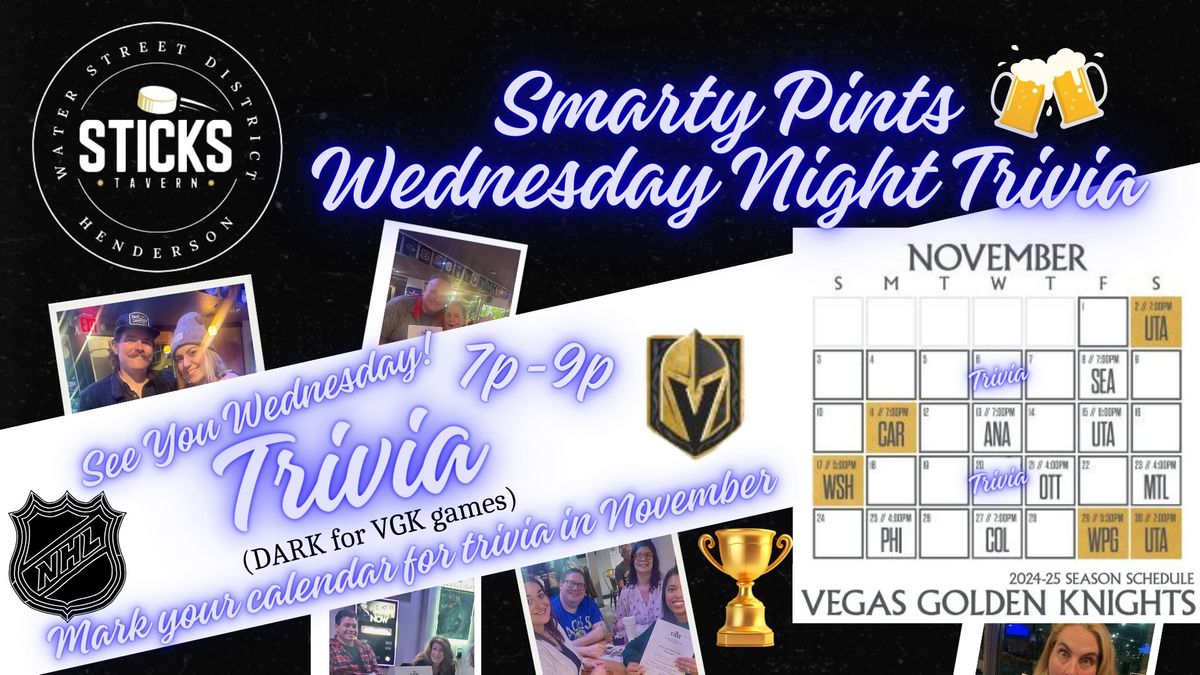 Smarty Pints Wednesday Night Trivia