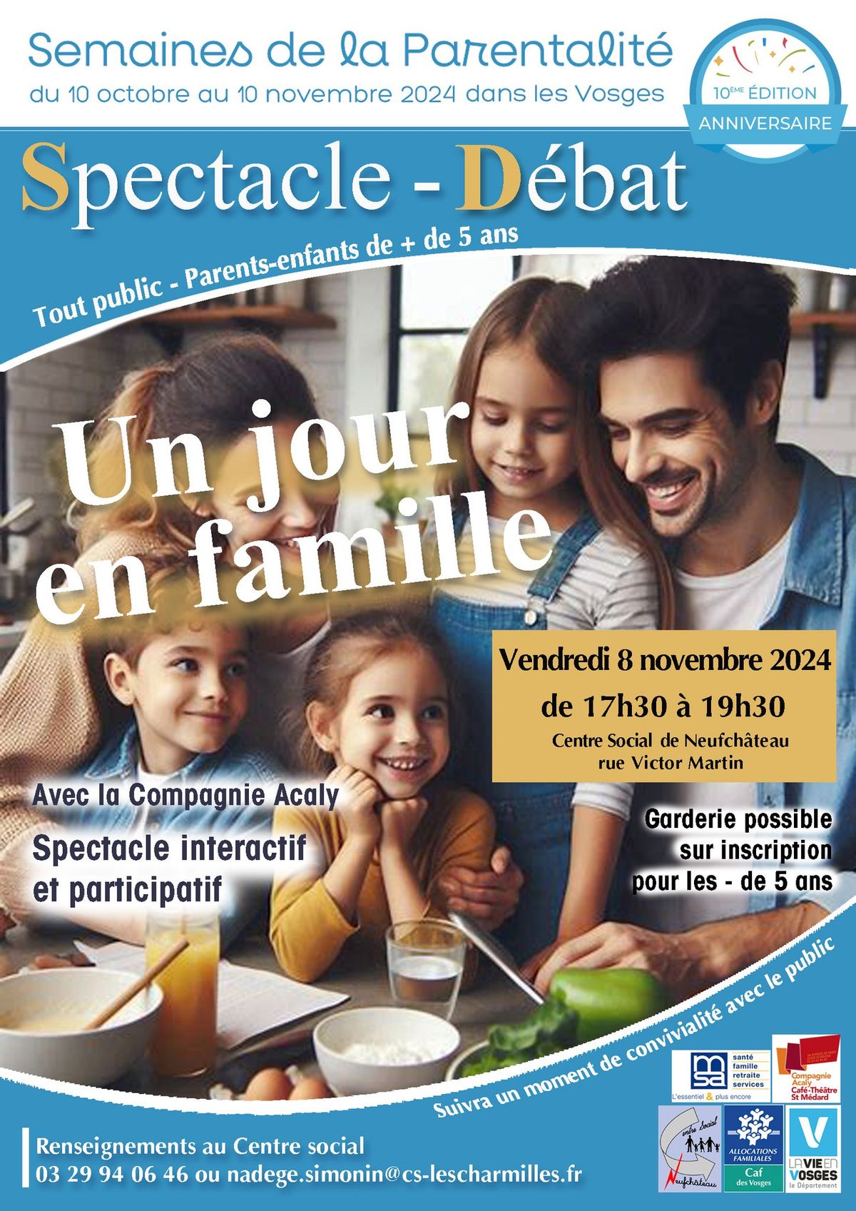 Spectacle-D\u00e9bat "Un jour en famille"