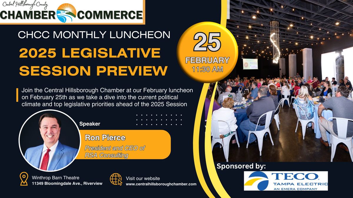 CHCC Monthly Luncheon - Legislative Session Preview