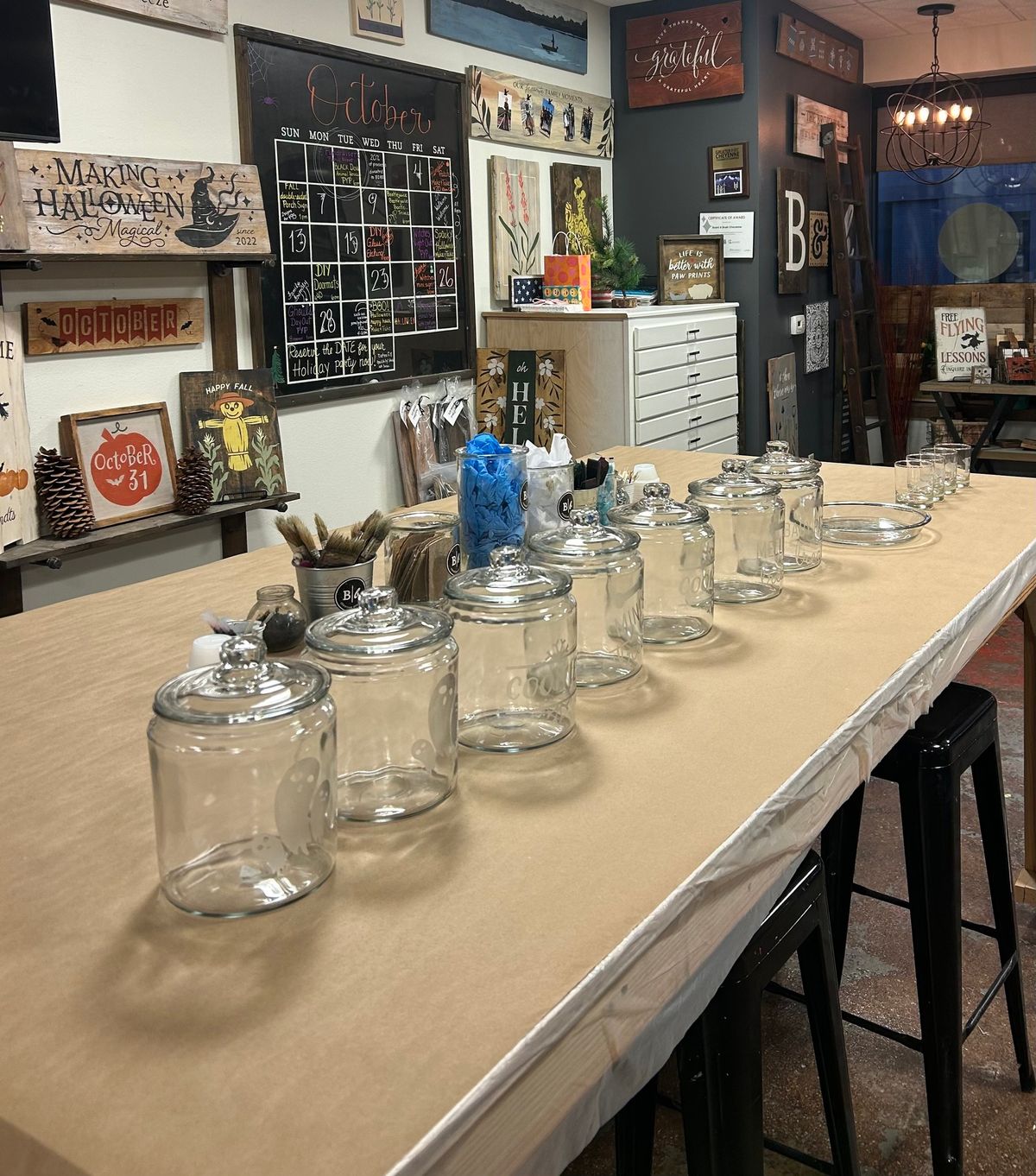 DIY Glass Etching & Wood Project