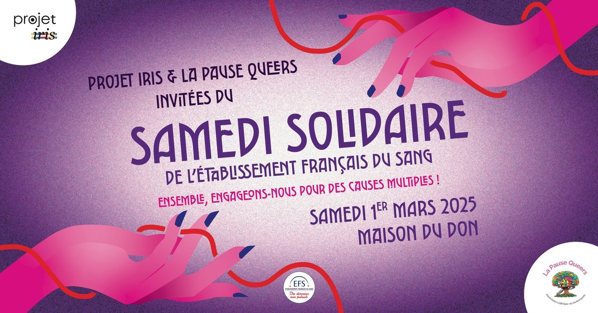 Samedi Solidaire \u00e0 la Maison du Don de Dunkerque avec Projet Iris et La Pause Queers