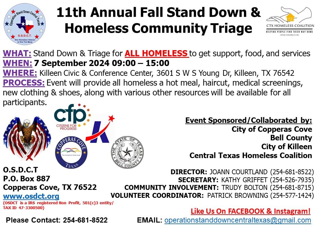 11th Annual Fall Stand Down & Community Triage