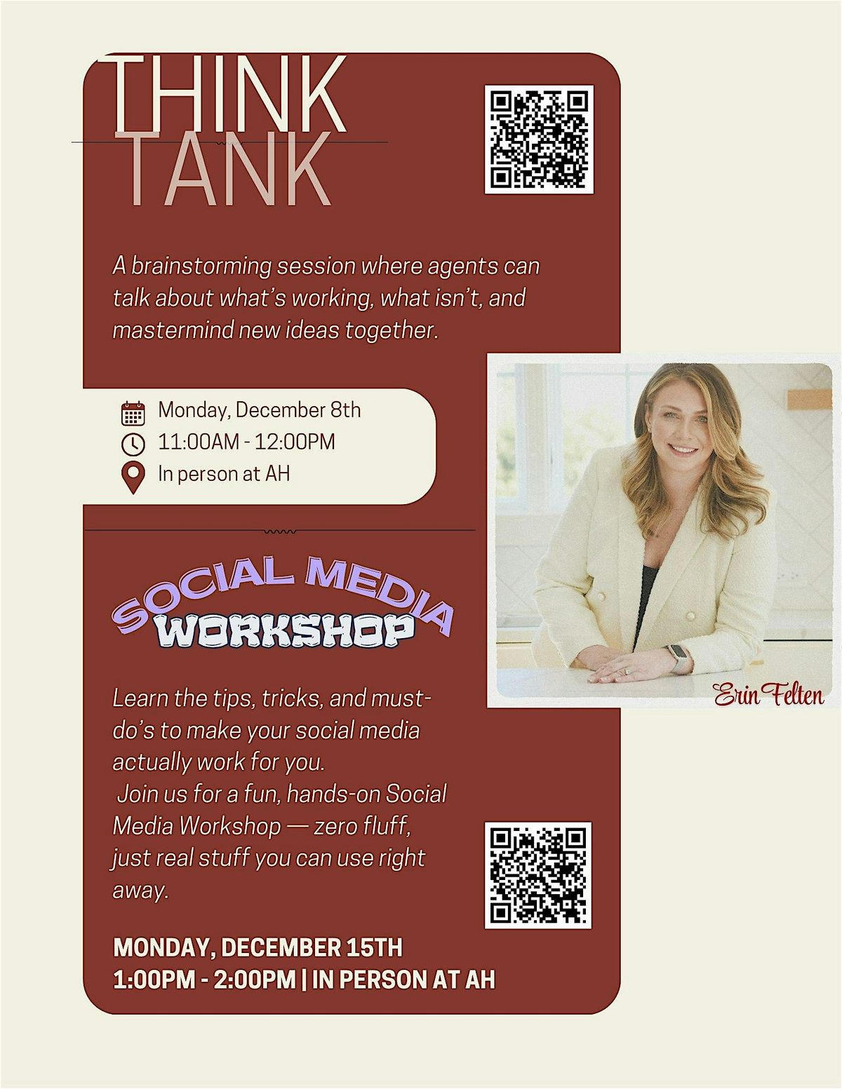 Social Media Workshop w\/ Erin Felten