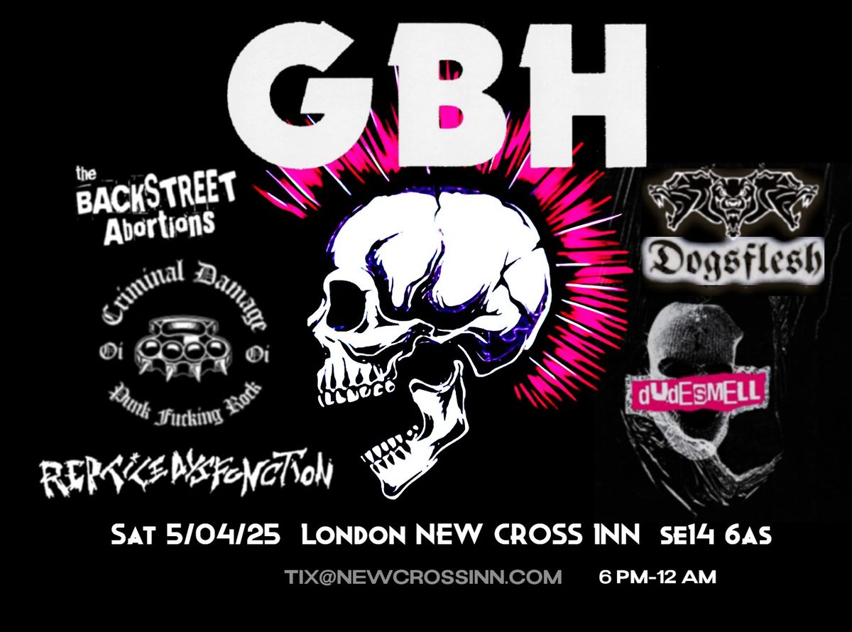 GBH \/ Criminal Damage \/ Dogsflesh \/ The Backstreet Abortions \/ Reptile Dysfunction \/ Dude Smell .