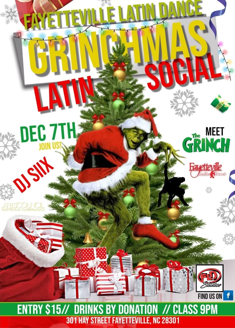 FLD Latin Social at the Arts Council of Fayetteville: Grinchmas in Whoville