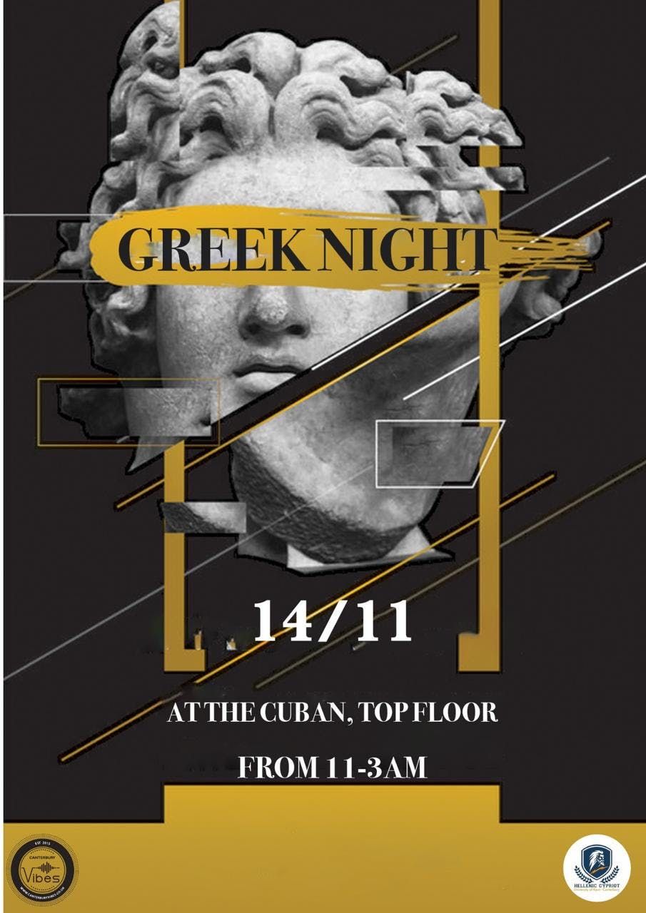 Greek Night \ud83c\uddec\ud83c\uddf7 @ The Cuban (Top Floor)