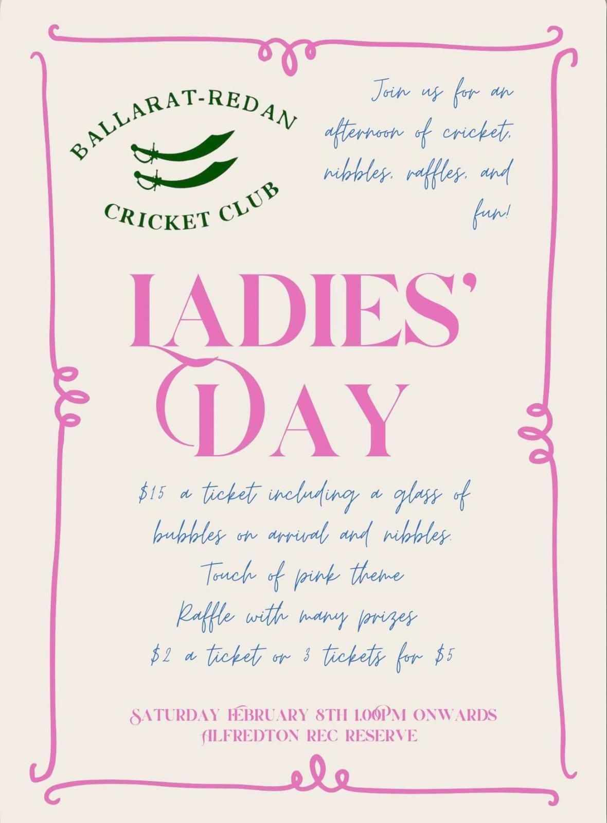 Ballarat-Redan Cricket Club Ladies Day