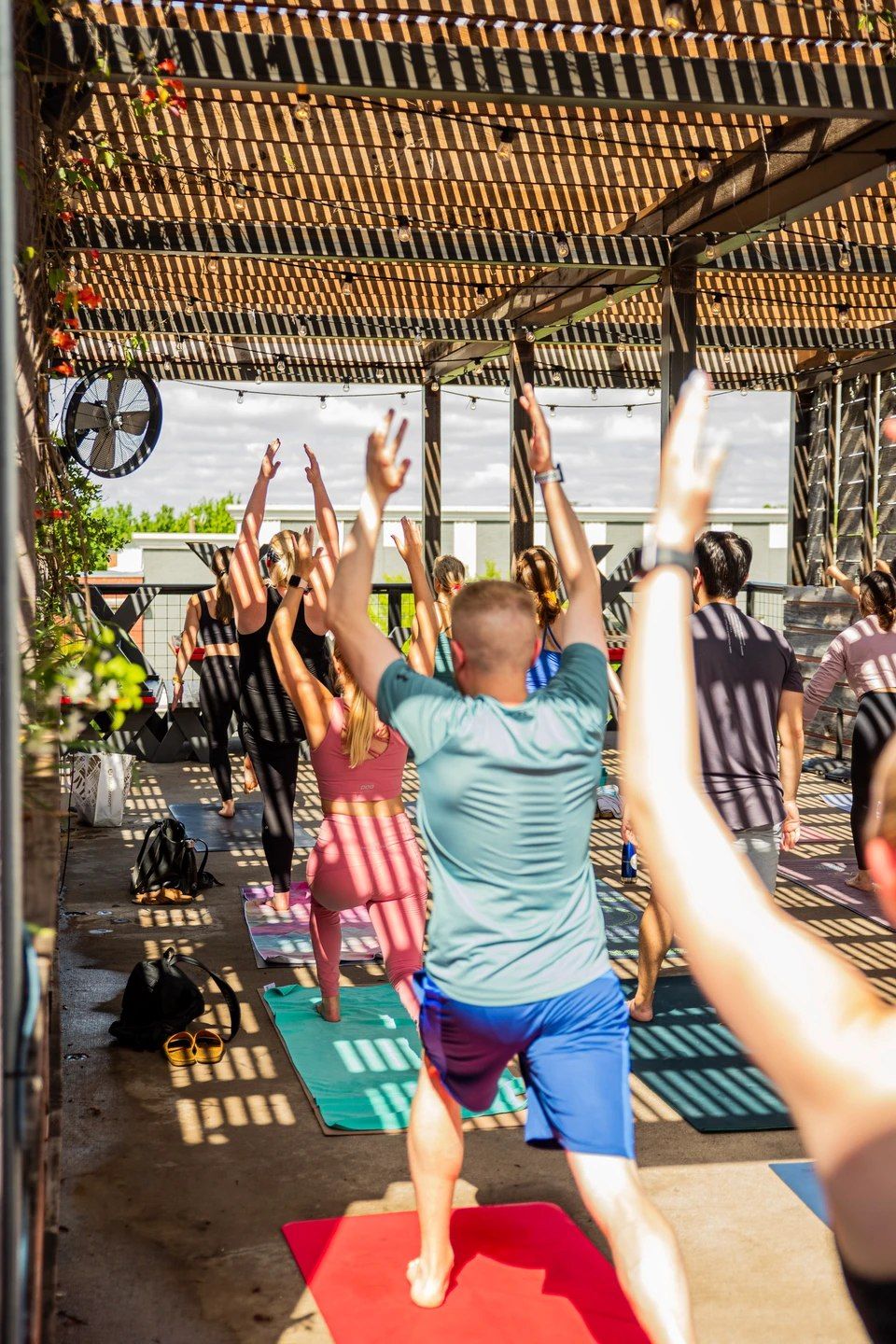 Rooftop Yoga with CorePower at HG! ?\u200d\u2640\ufe0f