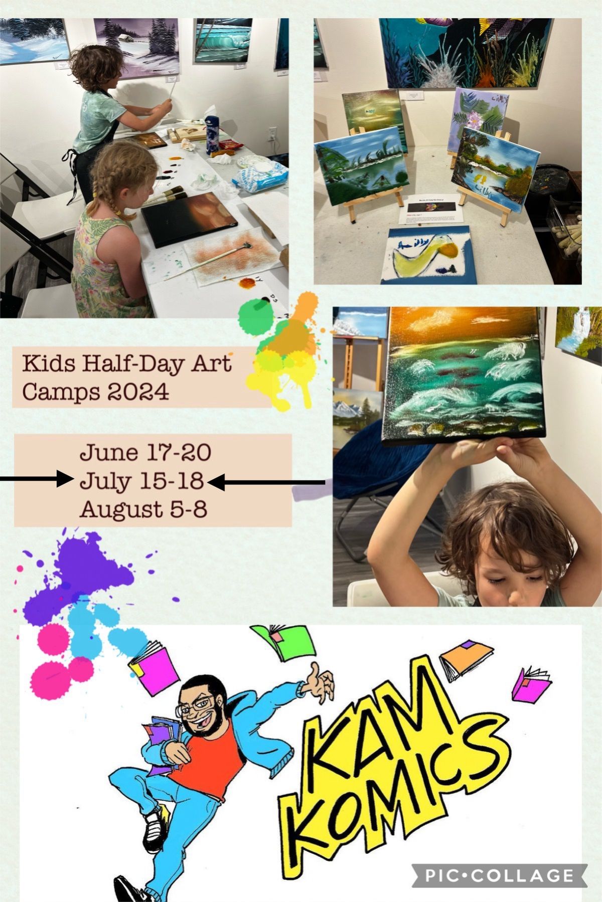Kids Half Day Art Camp: July 15-18