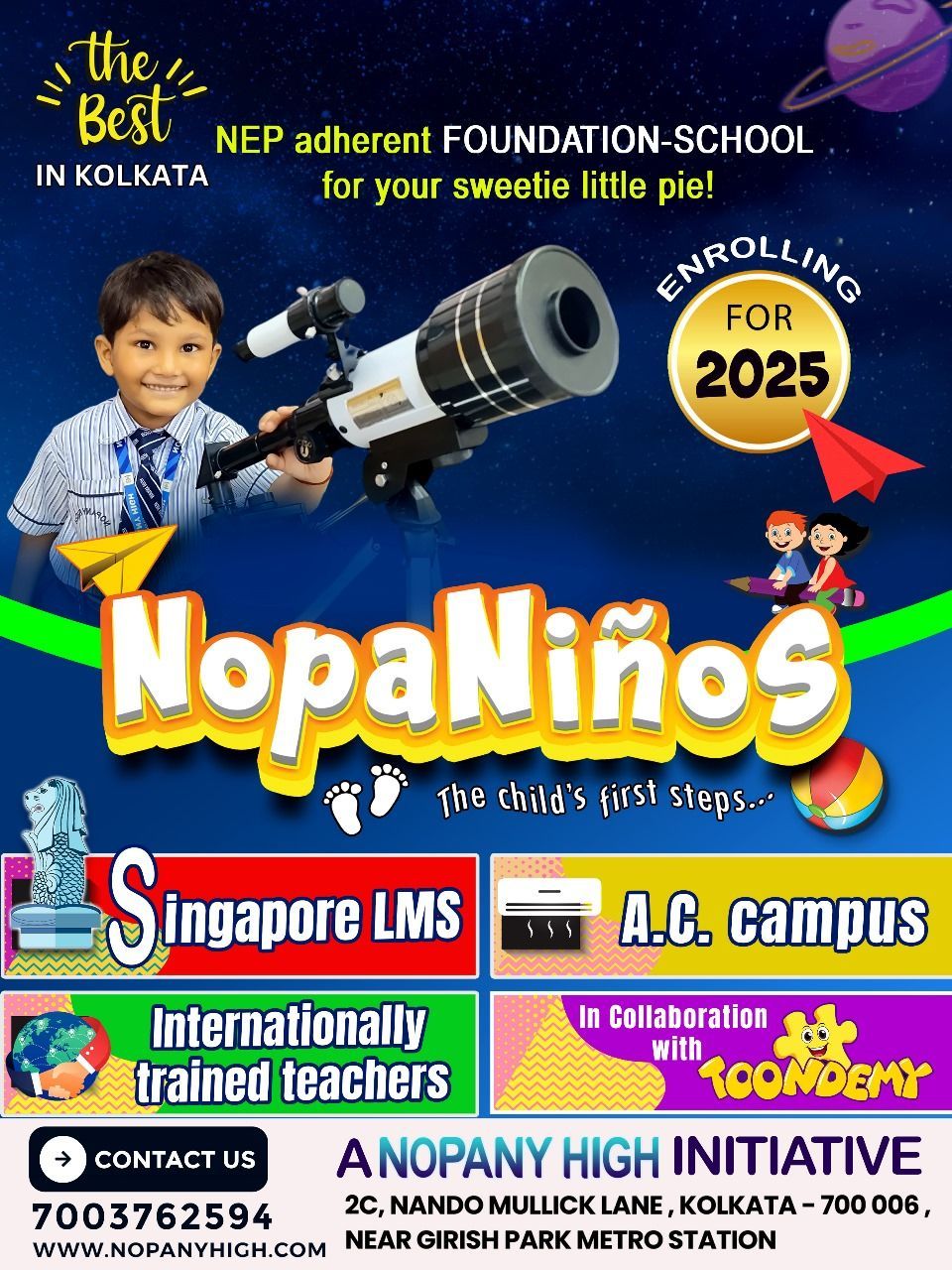 NOPANI\u00d1OS Playgroup & Kindergarten Admissions 2025