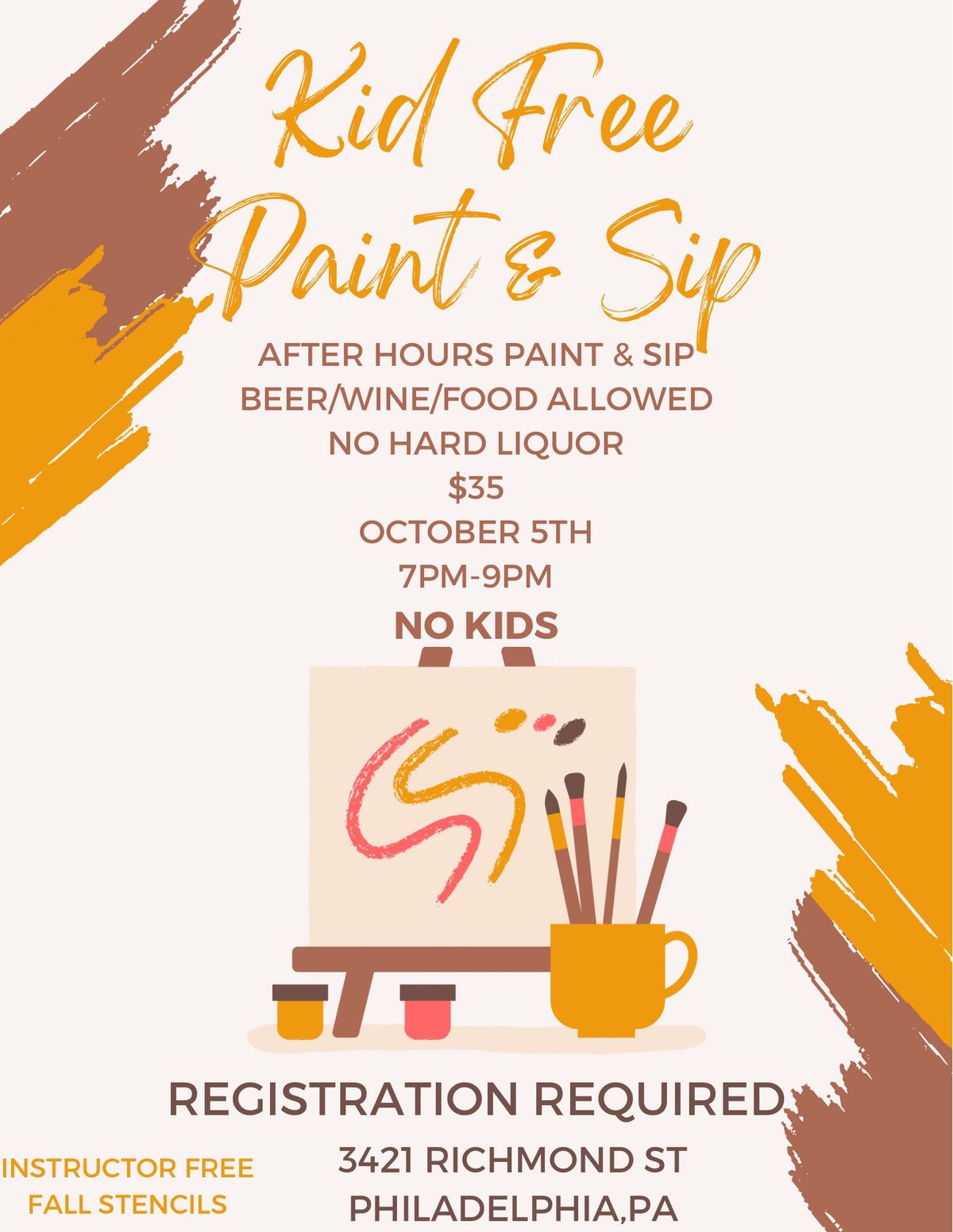 Kid Free Paint and Sip??