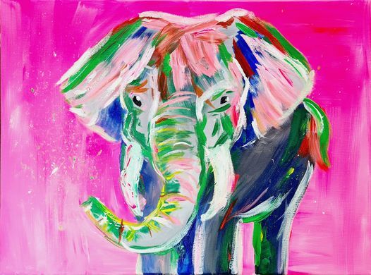 Abstract Elephant - Plucka's Art Studio (Feb 13 1.30pm)