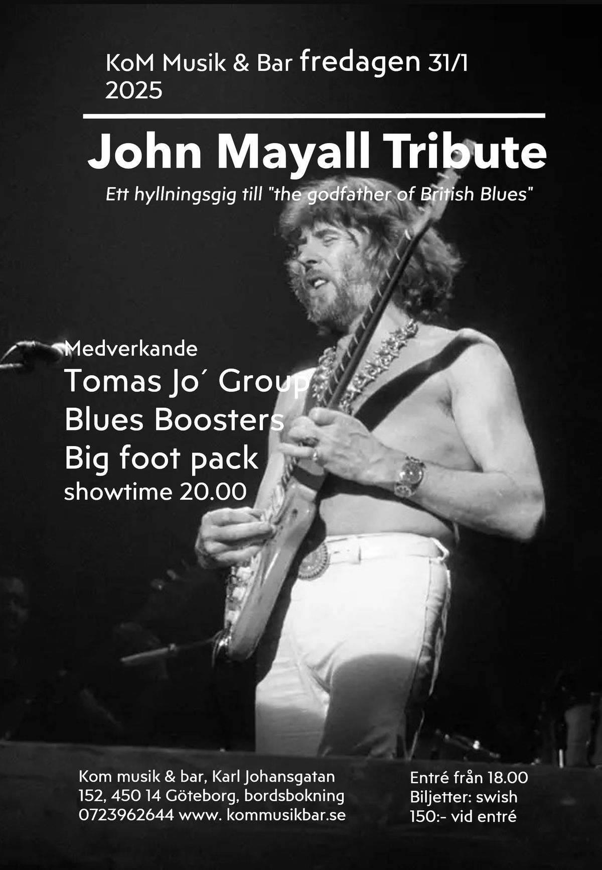 John Mayall Tribute, KOMbar 31\/1 2025