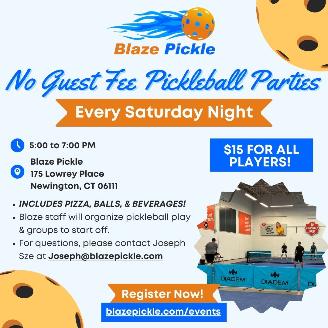 No Guest Fee Pickleball Parties (Every Saturday!)