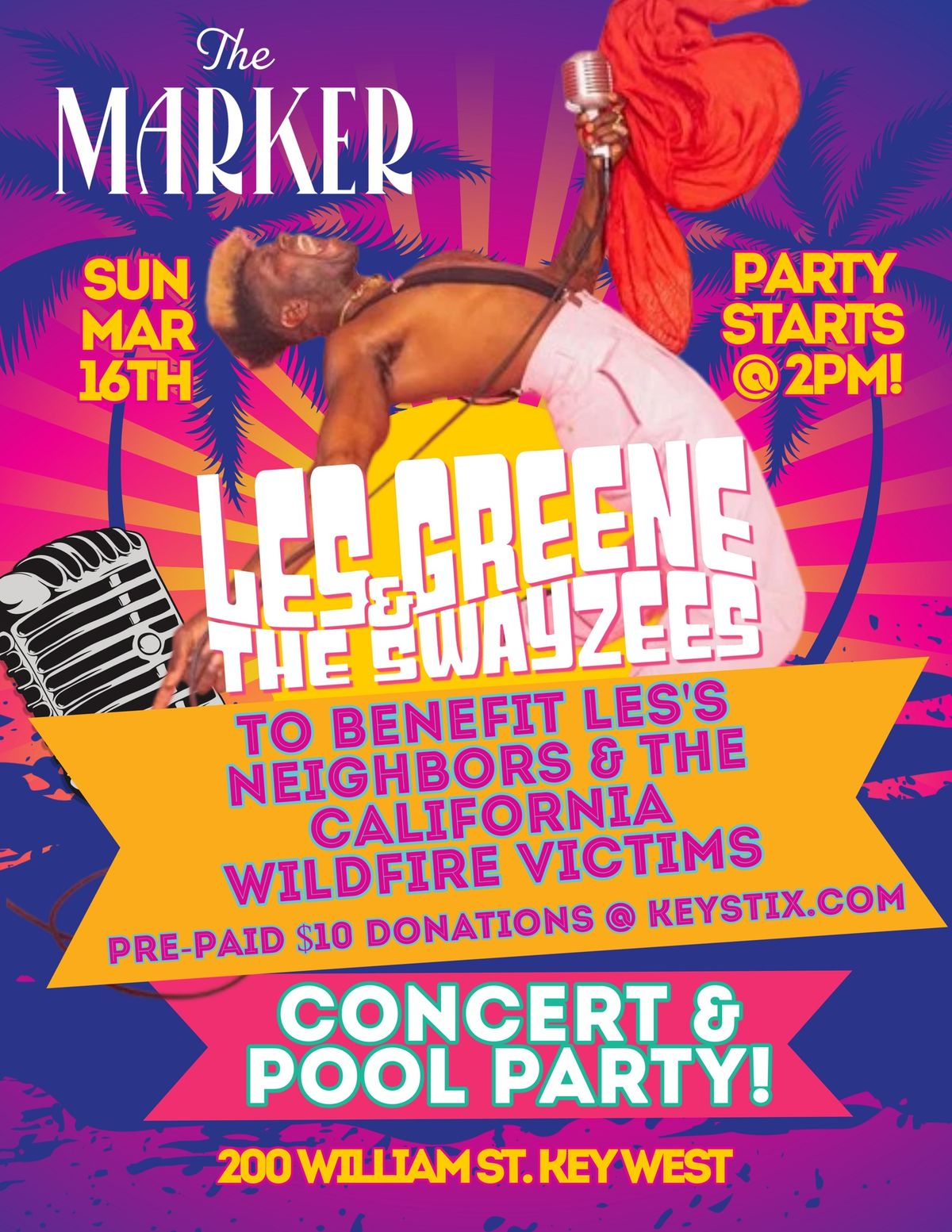 Les Greene & The Swayzees Concert, Pool Party & Benefit