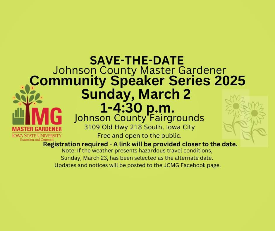 JCMG Community Speaker Series 2025