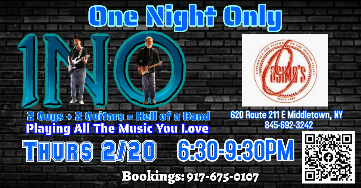 One Night Only back at Cosimo's Middletown !