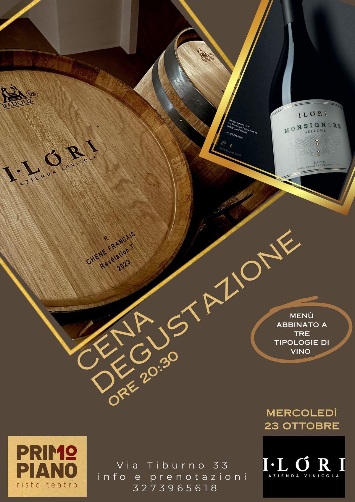 \ud83c\udf77 CENA DEGUSTAZIONE \ud83c\udf7d\ufe0f  in zona Tiburtina