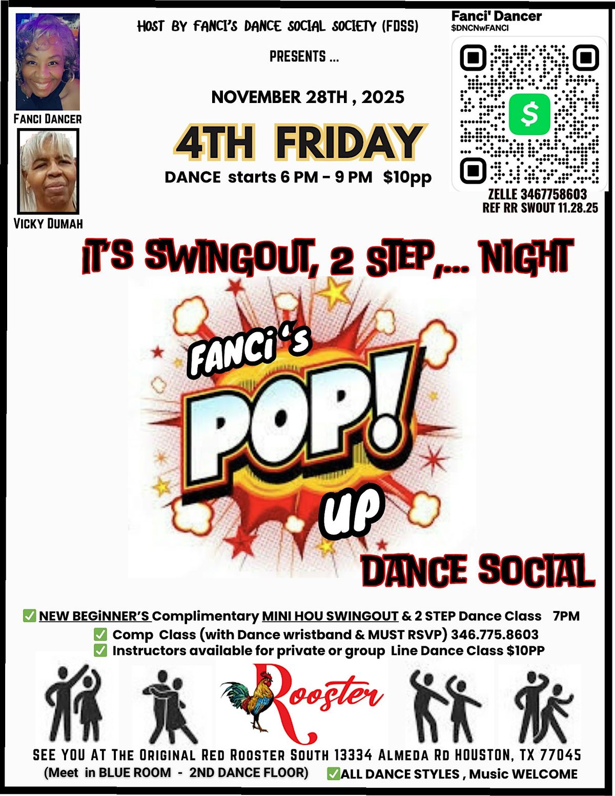 4th Friday It's Swingout, 2 Step Night POP! UP Dance Social