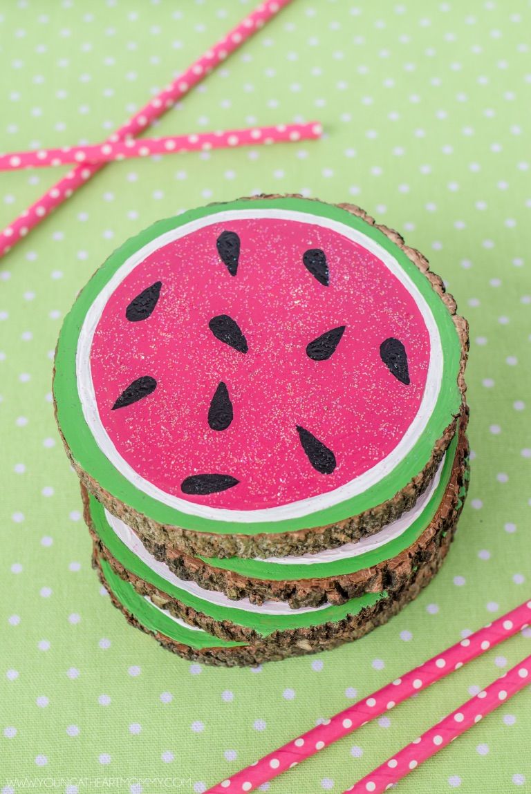 Howland Green Library: Watermelon Coasters